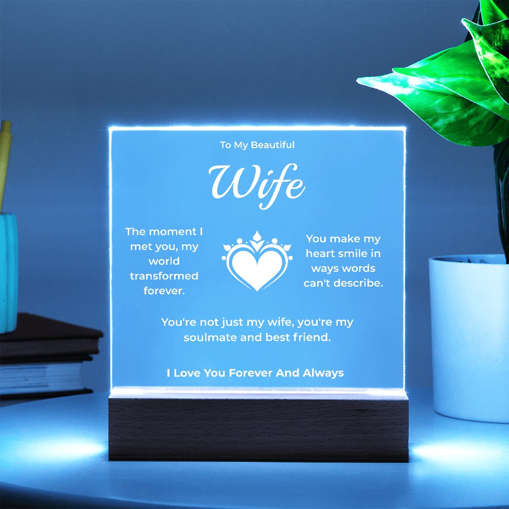ShineOn Fulfillment Jewelry To My Beautiful Wife Plaque