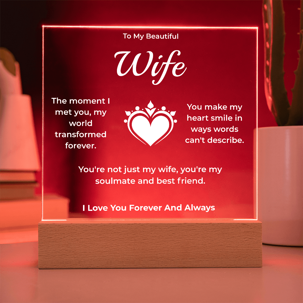 ShineOn Fulfillment Jewelry To My Beautiful Wife Plaque