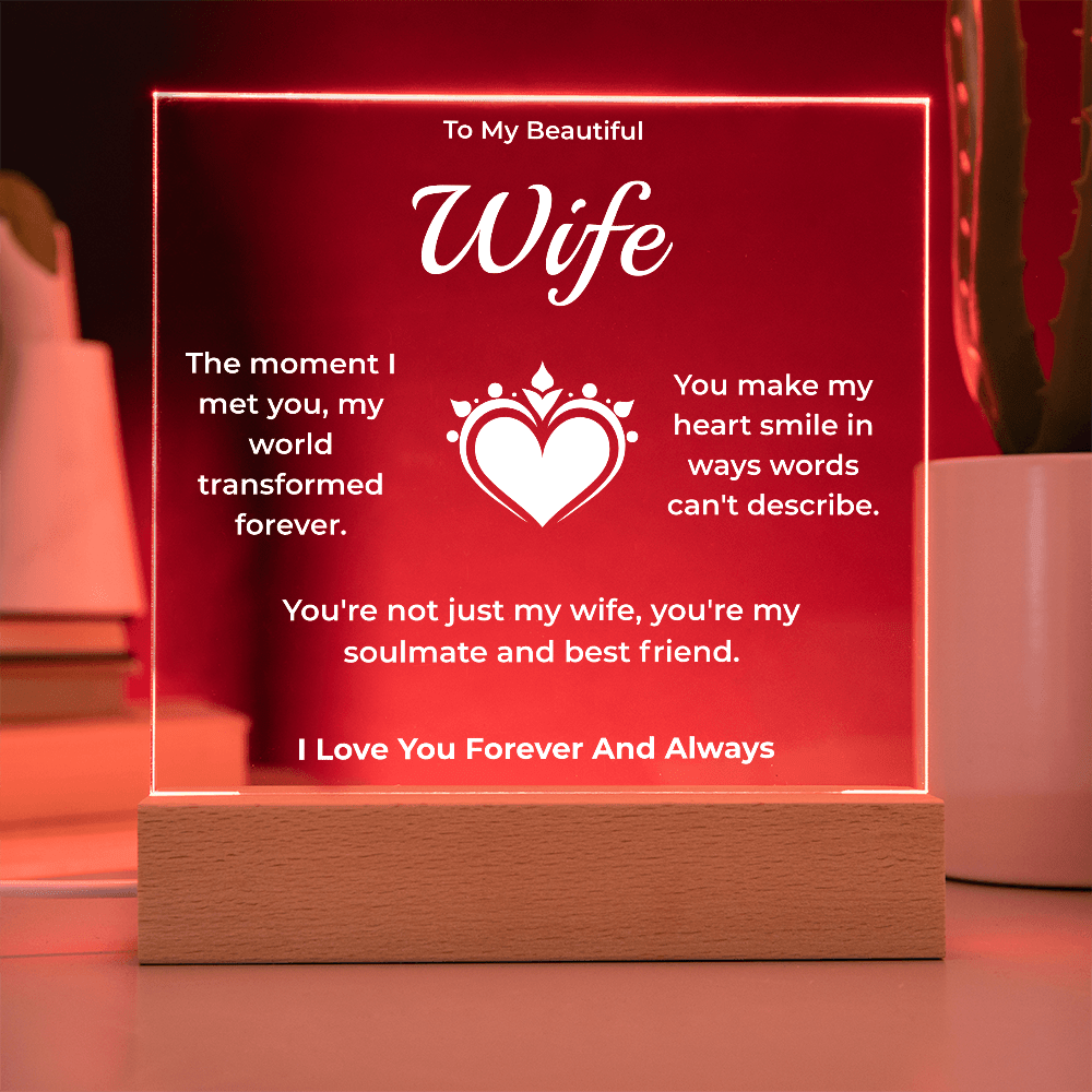 ShineOn Fulfillment Jewelry To My Beautiful Wife Plaque