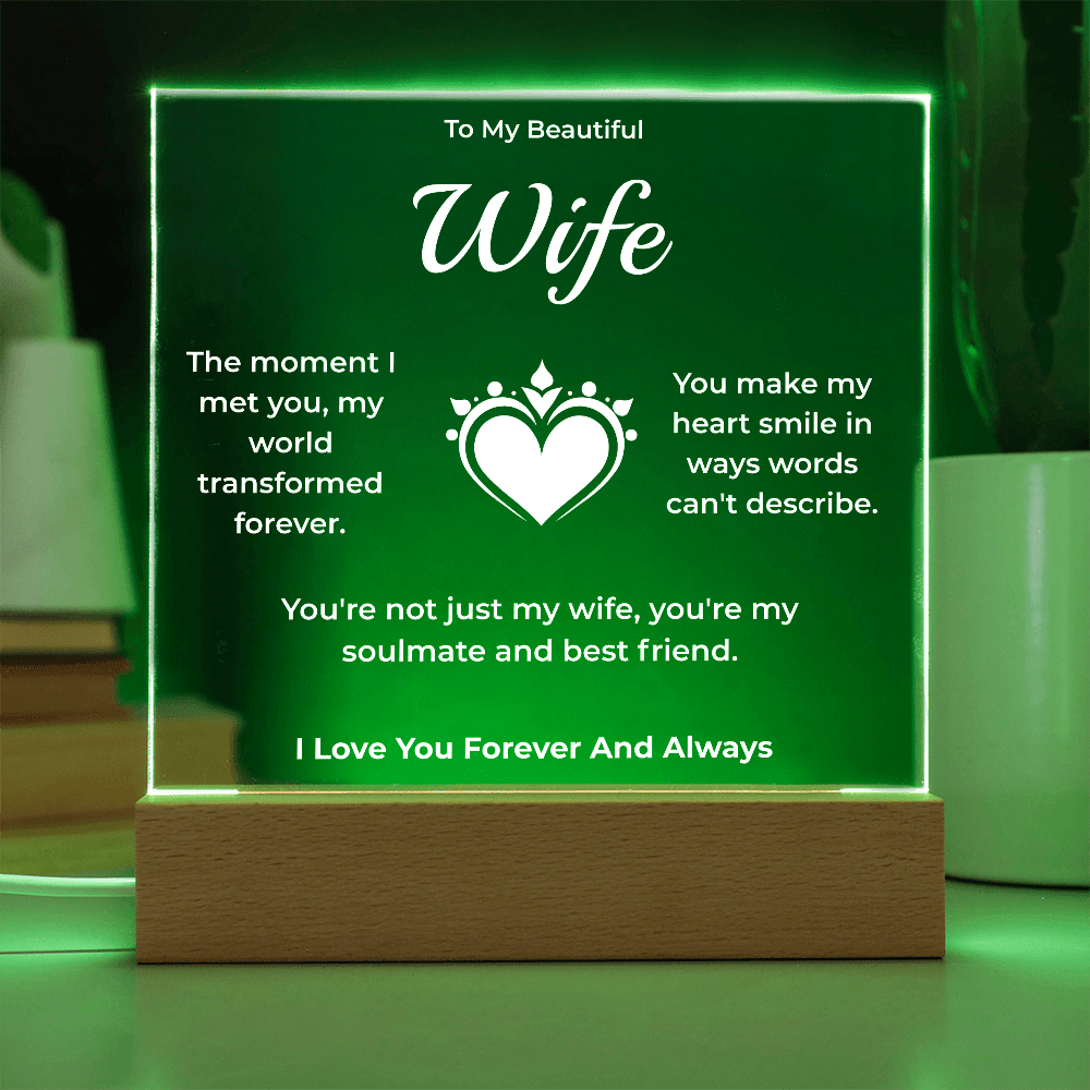 ShineOn Fulfillment Jewelry To My Beautiful Wife Plaque