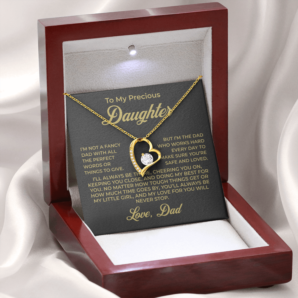 ShineOn Fulfillment Jewelry To My Precious Daughter - Forever Love Necklace - GHR1089