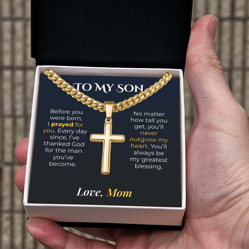 ShineOn Fulfillment Jewelry To My Son - Artisan Cross Necklace - GHR1202
