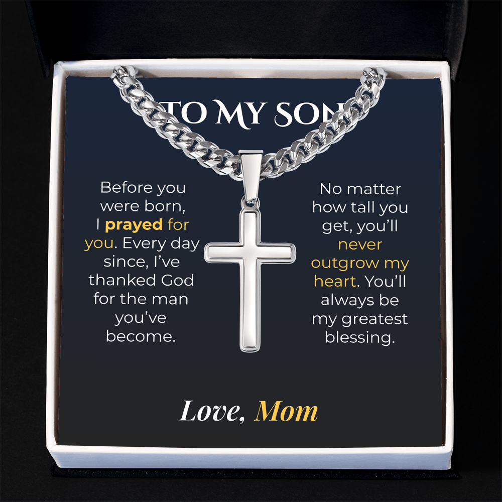 ShineOn Fulfillment Jewelry To My Son - Artisan Cross Necklace - GHR1202