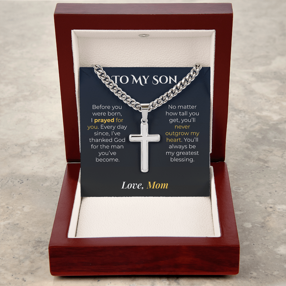 ShineOn Fulfillment Jewelry To My Son - Artisan Cross Necklace - GHR1202