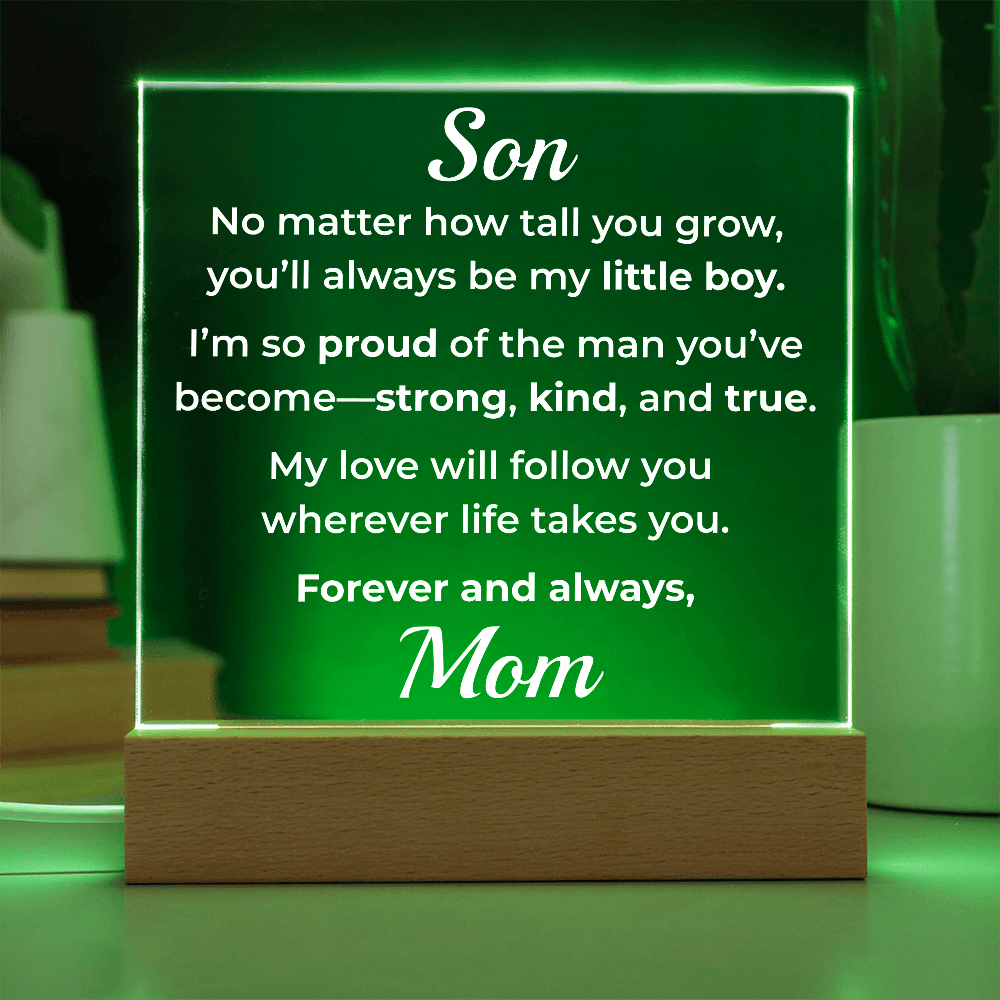 ShineOn Fulfillment Jewelry To My Son – LED Acrylic Plaque - GHR1197