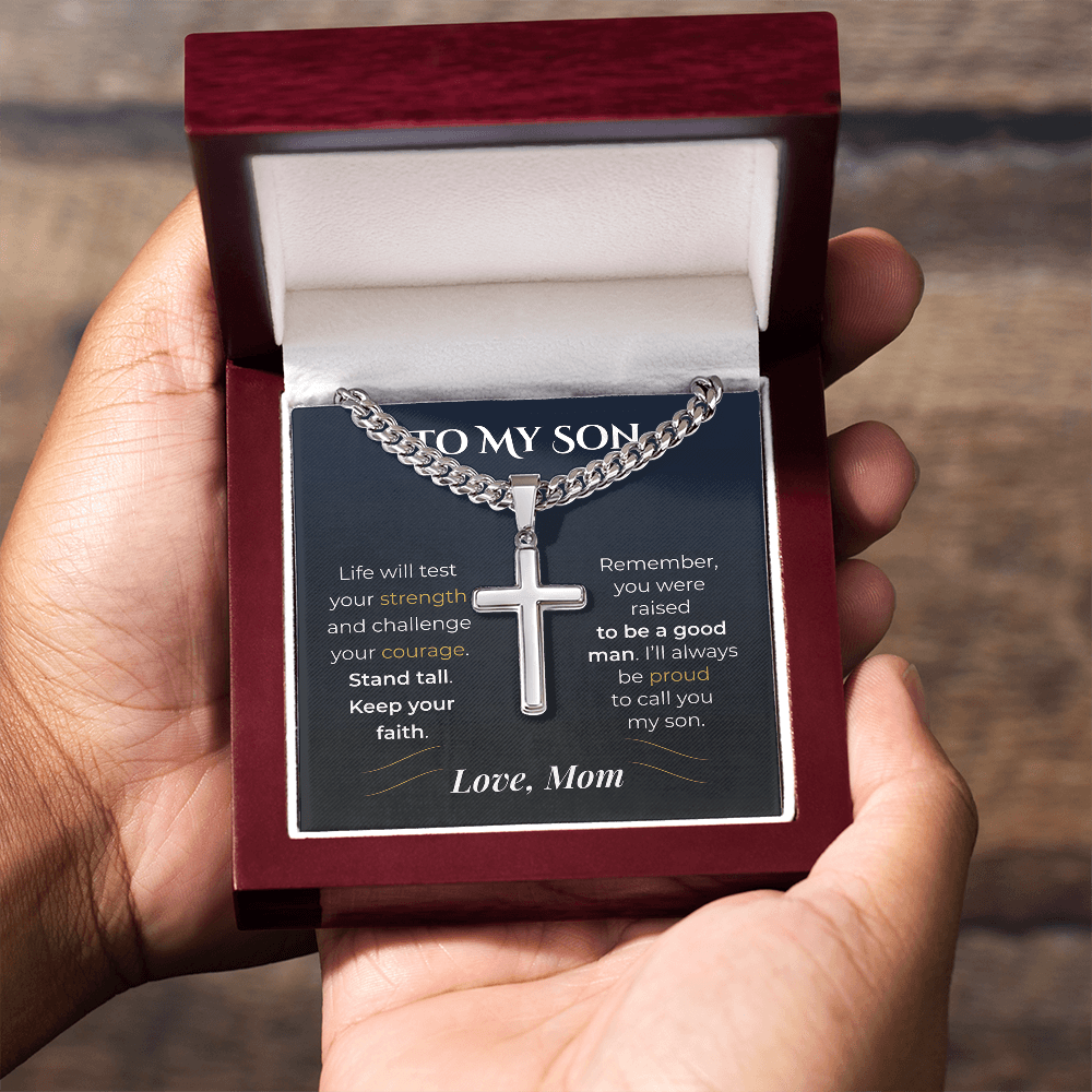 ShineOn Fulfillment Jewelry To My Son – Strength, Courage & Faith - GHR1226