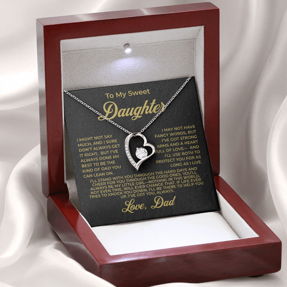 ShineOn Fulfillment Jewelry To My Sweet Daughter - Forever Love Necklace - GHR1085