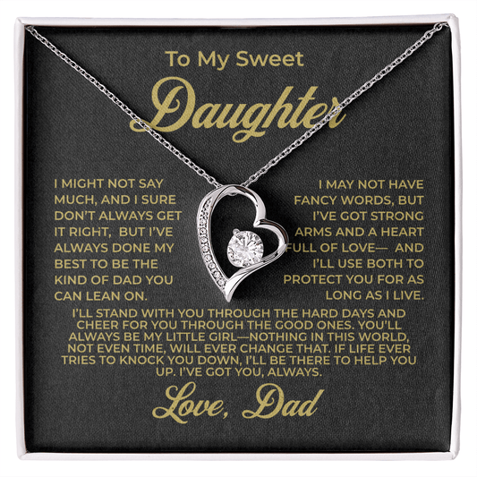 ShineOn Fulfillment Jewelry To My Sweet Daughter - Forever Love Necklace - GHR1085