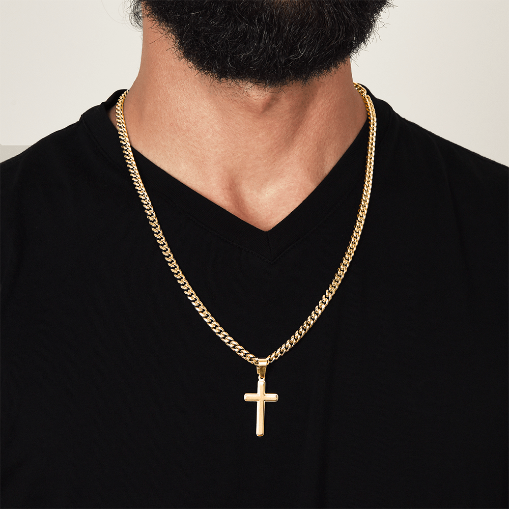 ShineOn Fulfillment Jewelry To Our Grandson – Strength, Faith & Pride Artisan Cross Necklace - GHR1206