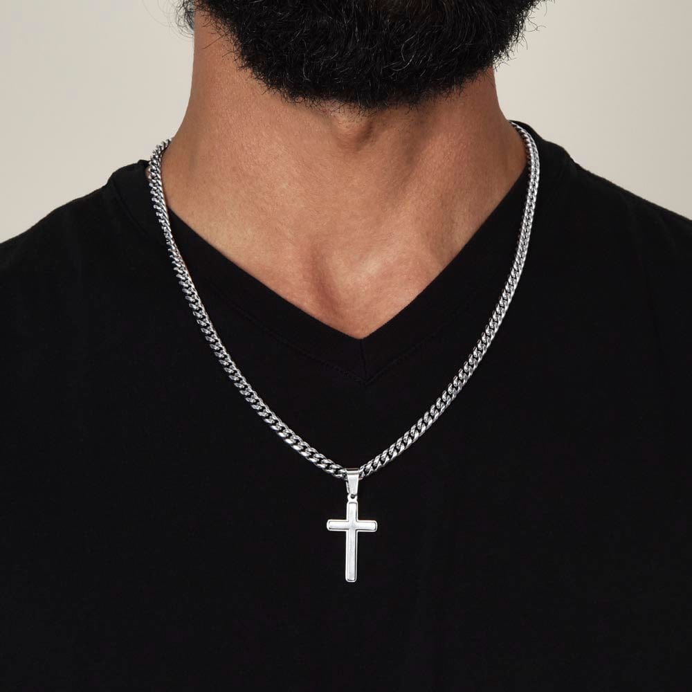 ShineOn Fulfillment Jewelry To Our Grandson – Strength, Faith & Pride Artisan Cross Necklace - GHR1206