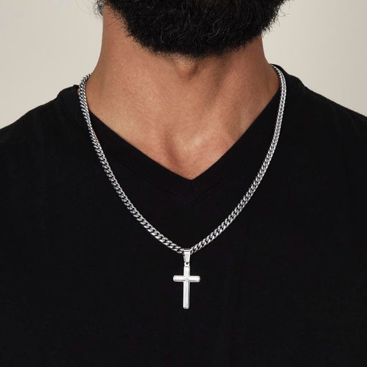 ShineOn Fulfillment Jewelry To Our Grandson – Strength, Faith & Pride Artisan Cross Necklace - GHR1206