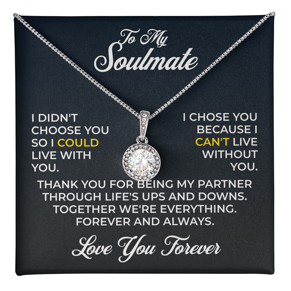 ShineOn Fulfillment Jewelry Two Tone Box Soulmate - Eternal Hope Necklace - GHR1253