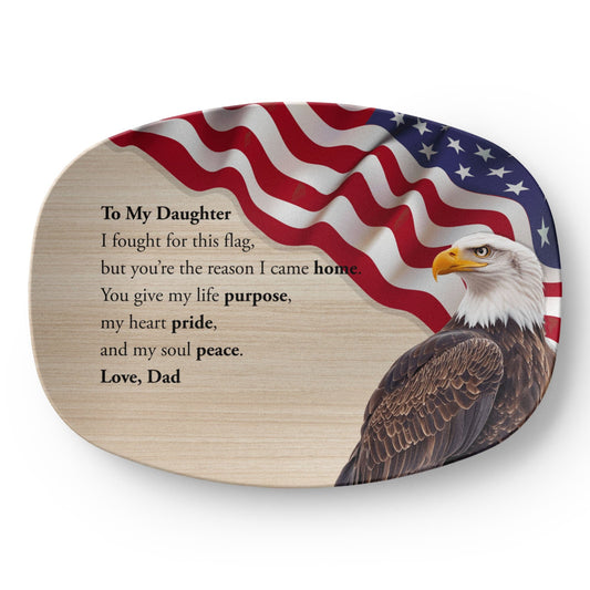 ShineOn Fulfillment Kitchenware 10”x14” Platter Dad->Daughter - Veteran Catchall Tray – GHR1229