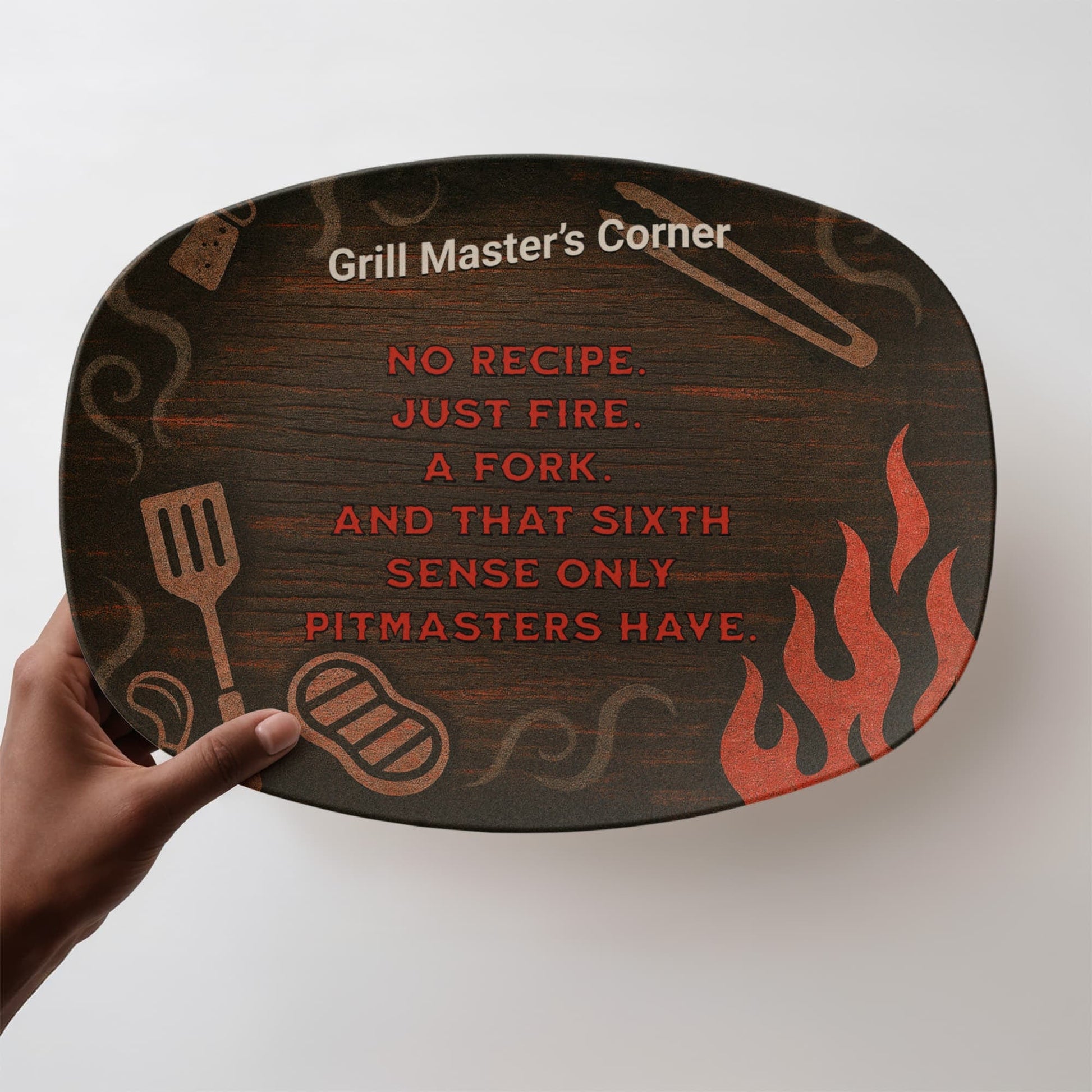 ShineOn Fulfillment Kitchenware 10”x14” Platter Grill Master's Corner – Catchall Tray - GHR1151