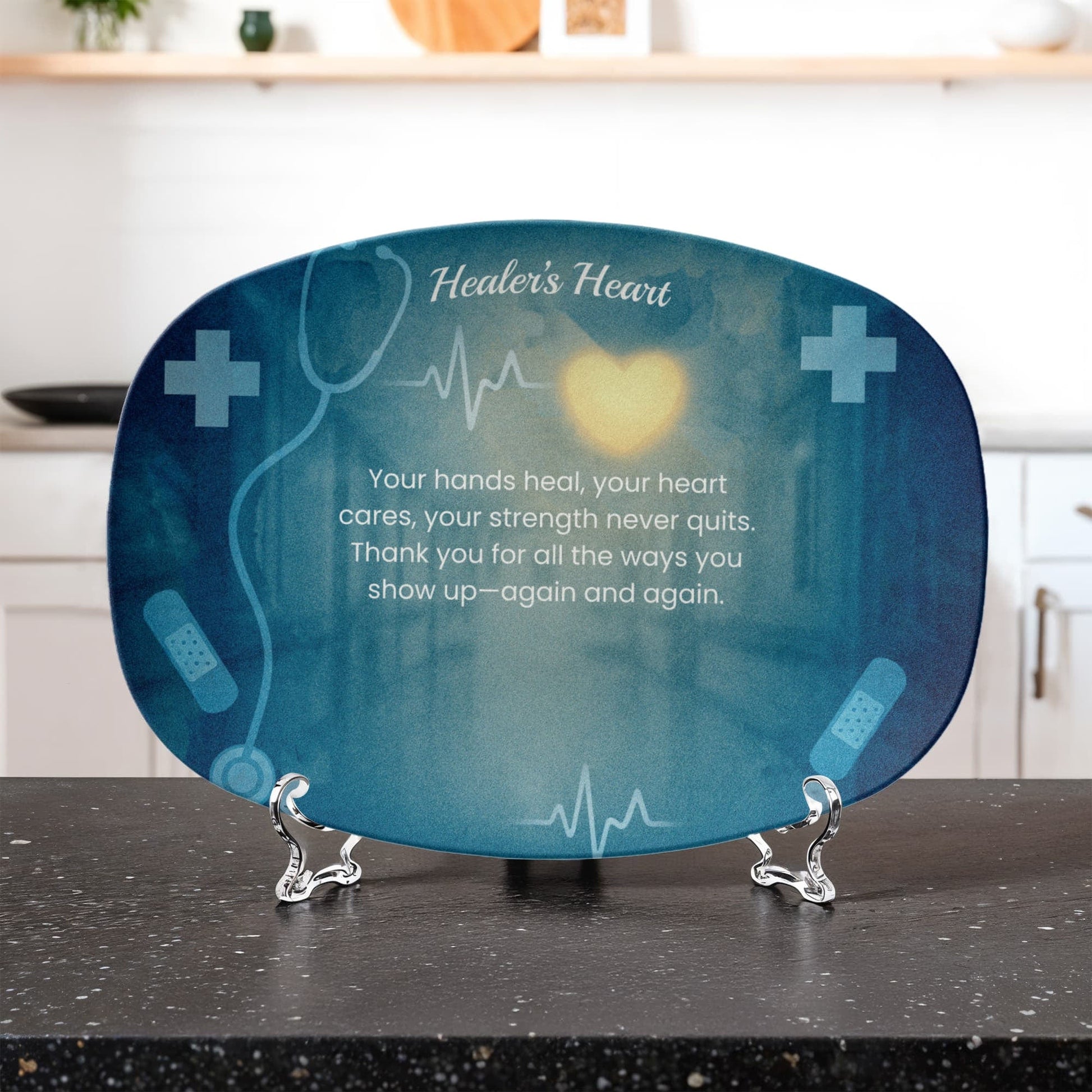 ShineOn Fulfillment Kitchenware 10”x14” Platter Healer's Heart – Catchall Tray - GHR1149