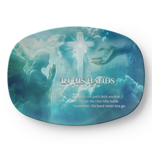 ShineOn Fulfillment Kitchenware 10”x14” Platter In His Hands – Catchall Tray - GHR1147