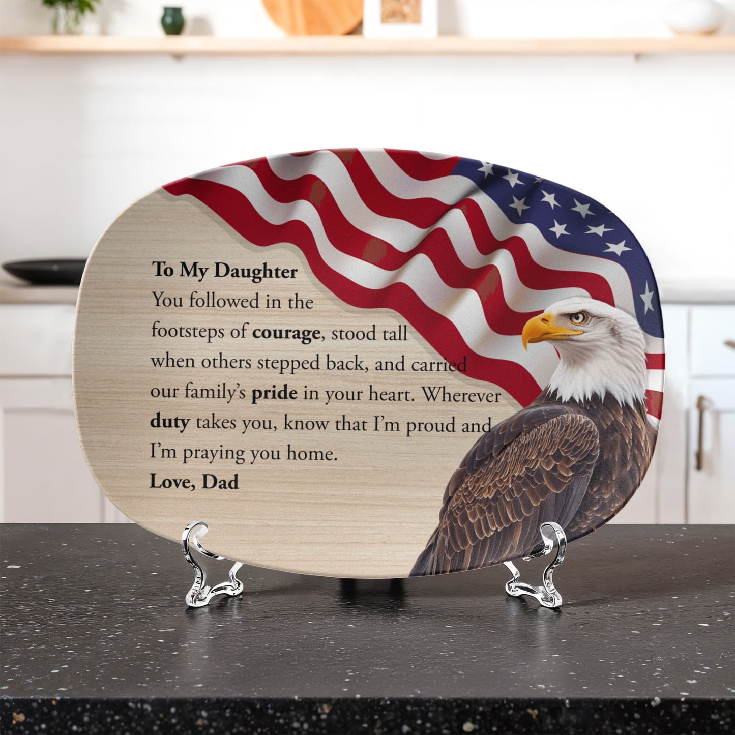 ShineOn Fulfillment Kitchenware 10”x14” Platter To My Daughter Who Serves – GHR1230