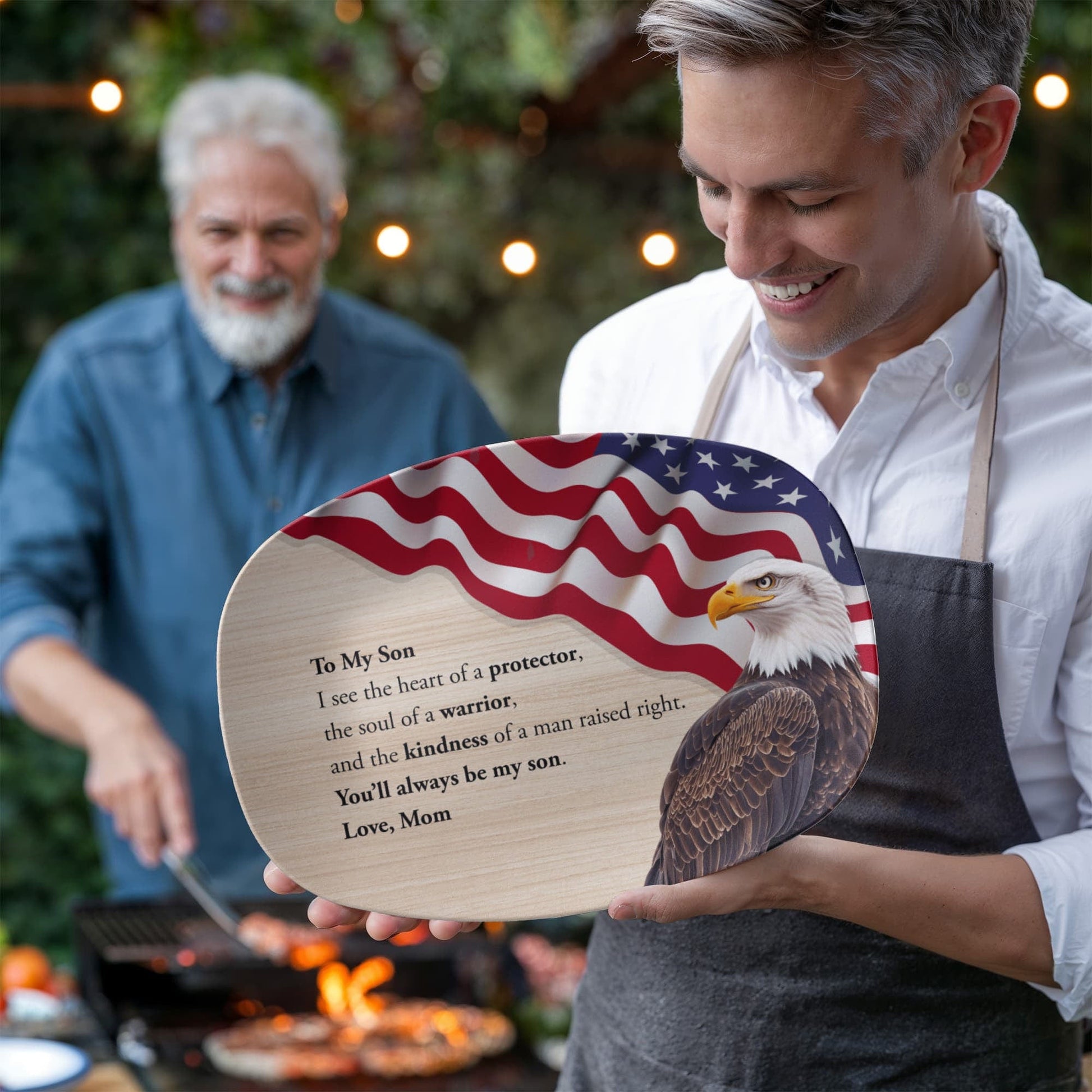 ShineOn Fulfillment Kitchenware 10”x14” Platter To My Son – Patriotic Catchall Tray - GHR1195