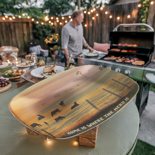 ShineOn Fulfillment Kitchenware 10”x14” Platter Where the Cattle Roam – Catchall Tray - GHR1141